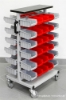 Picture of SET OF METAL UTILITY CARTS WITH PLASTIC BOXES