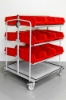Picture of SET OF METAL UTILITY CARTS WITH PLASTIC BOXES