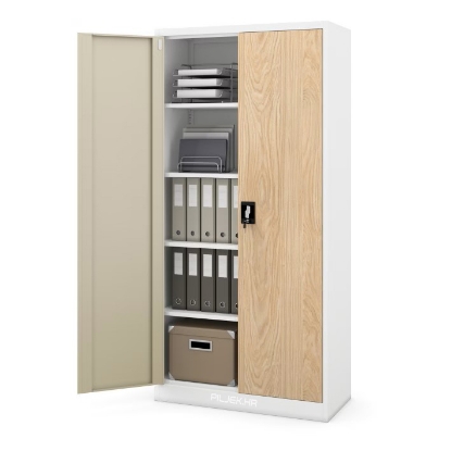 Picture of OFFICE METAL CABINET BP-DM01 (WHITE/OAK)
