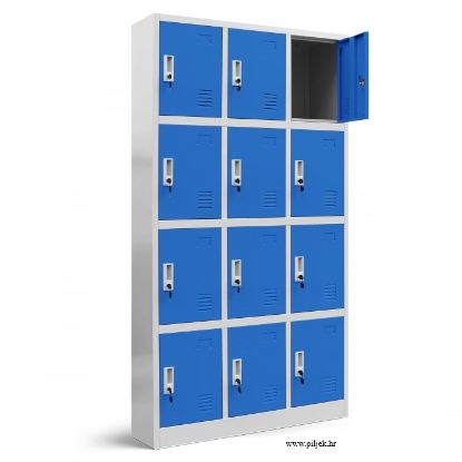 Picture of LOCKER WITH COMPARTMENTS BP-BOX12DM (GRAY/BLUE)